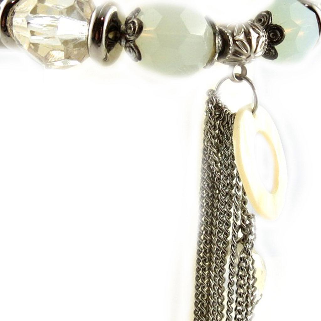 Les Trésors De Lily [E1332] - White 'Dream' Designer Bracelet