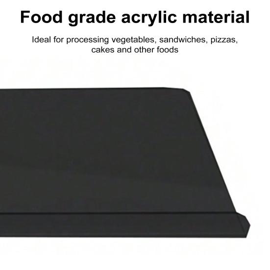 Акриловая разделочная доска с бортиком, нескользящая, прозрачная, разделочная доска для кухни, Г-образная, разделочная доска для овощей, тортов, пиццы, сэндвичей