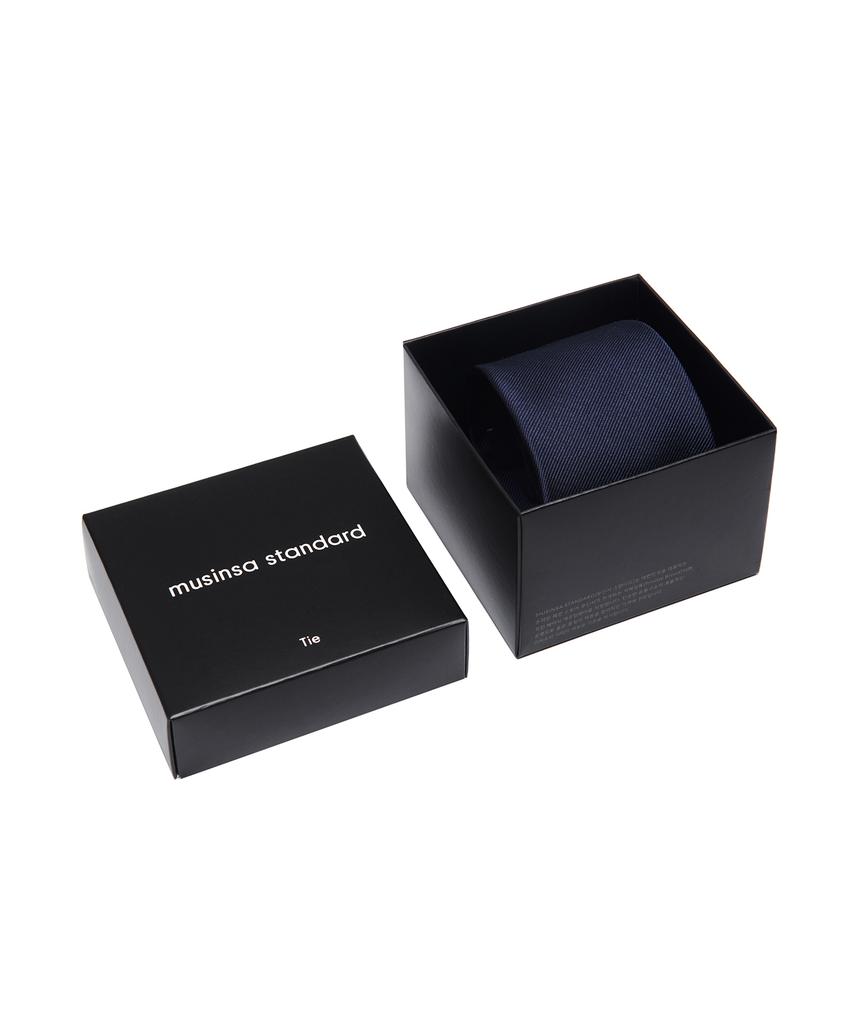 MUSINSA STANDARD Silk Solid Tie [Navy]
