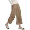 GMXIA Женские весенне-летние однотонные хлопковые/льняные свободные повседневные широкие брюки с девятью точками для женщин