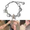 Aesthetic Heart Star Chain Bracelet Stylish Beaded Bracelet Chic Bracelet Charm Bracelet Perfect Gift for Fashion Lover