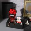 7 Heads Artificial Rose Bouquet Little Bear Gift Box Handmade False Flower Bouquet Mother's Day Birthday Party Gifts Home Decor