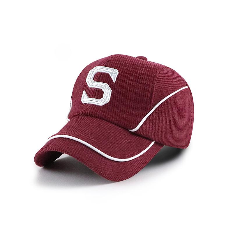 Children Winter Warm Fleece Lining Baseball Hats Boy and Girl Corduroy Sport Hat Man Woman Small Size Snapback Cap 52-56cm