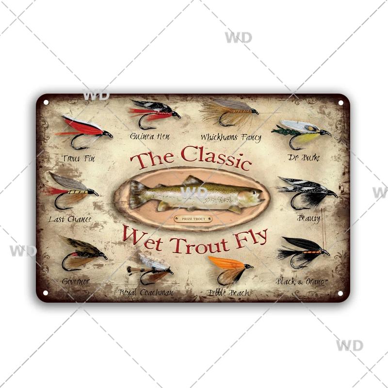 Funny Fishing Metal Tin Sign Retro Vintage Plaque Metal Poster Go Fishing Lover Gift Plate For Men Cave Fishing Home Wall Decor