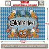1 piece of 2D flat party banner traditional German beer festival party background decoration backdrop photo props