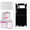 apgo Protective Skin Sticker for the Back+sides Compatible with Samsung Galaxy Z Flip4, Full Wrap Film, Foil, Vinyl - Pattern Matte Black