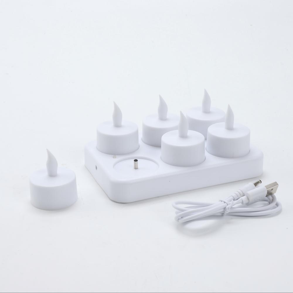 Wedding Bar Dinner Decoration Led Tea Light Candle Led Flameless Flickering Candles Tea Lights Rechargeable Led Candle Light