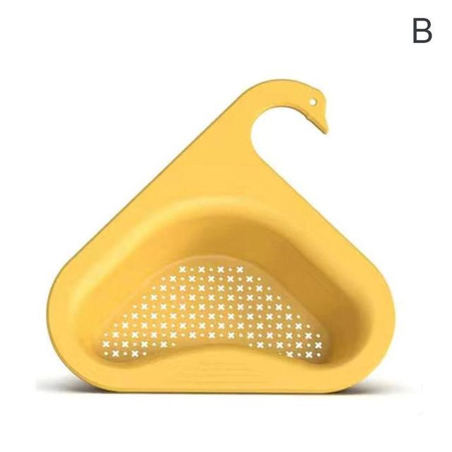 Sink Drain Basket Hanging Drain Rack Filtering Safe Durable Creative Swan Design Wet Dry Waste Separate Kitchen Accessories