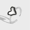 ANENJERY Кольца Y2K Love Heart для женщин, новинка 2024 года, модное серебряное кольцо, модные ювелирные изделия, подарки
