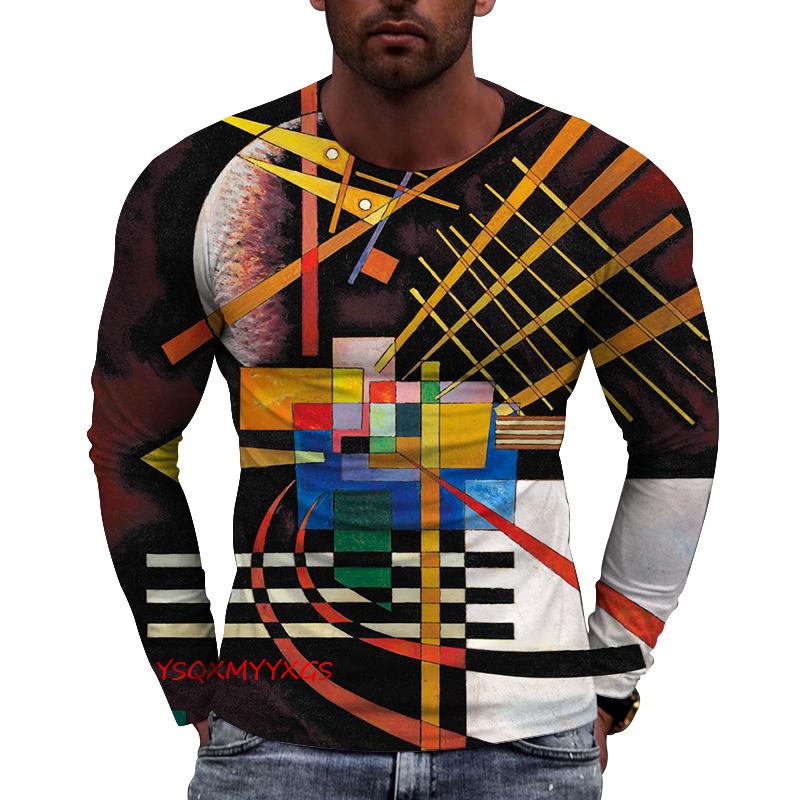 Футболка с 3D-принтом от World Famous, абстрактное искусство, для мужчин и женщин, уличный хип-хоп, с круглым вырезом и длинным рукавом, модная повседневная верхняя статья