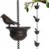Rain Chain Bird Rain Chain for Outside Metal Rain Chain Cups Decorative