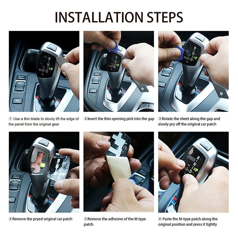 Крышка панели ручки переключения передач автомобиля для BMW 1 2 3 4 5 7 серии F01 F02 X1 X3 X5 X6 M3 M5 F30 F32 F48 внутренняя модификация с логотипом