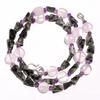 Natural Green Rutile & Rose Quartz Amethyst Gemstone Beads Necklace 17" UB-2871 UB-2871