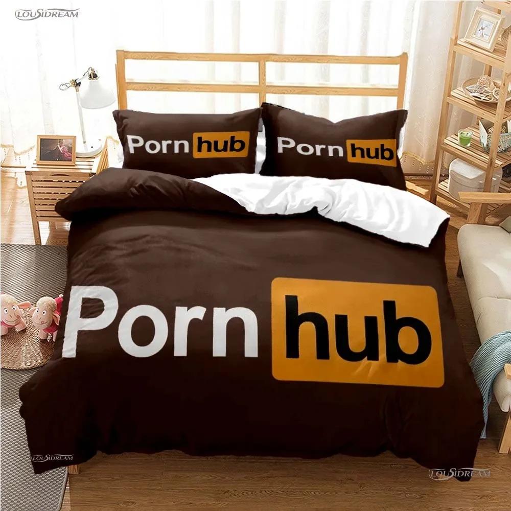 P-Porn H-hub Fashion Tread All Season Duvet Cover Комплект постельного белья Мягкий пододеяльник и наволочка для подростка Single/Double/Queen/King