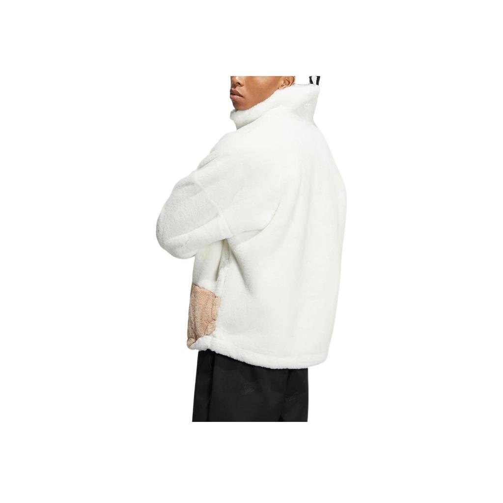 Adidas Меховая куртка Originals с большим логотипом, воротником-стойкой на молнии и топами унисекс на кулиске, разноцветный HR3485