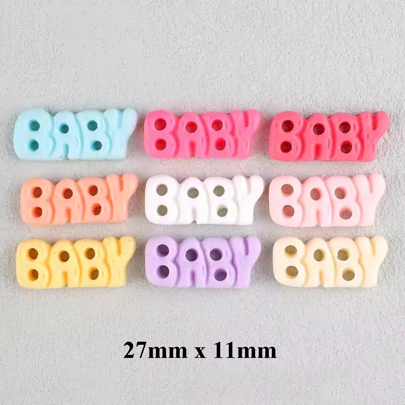 Hot Sale Baby I Love You Logo Letter Flat Back Resin Cabochon Valentine's Day Holiday Decorative Souvenir Artificial Style