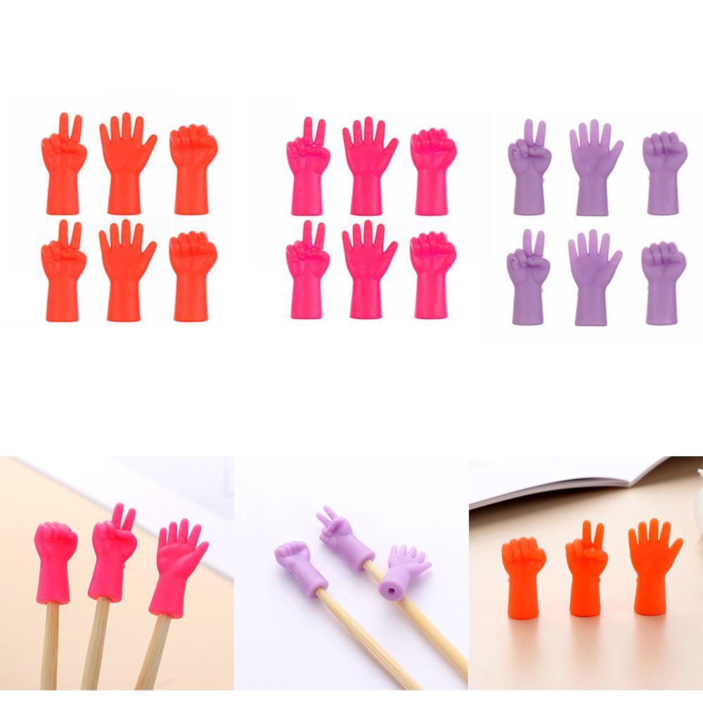 Craft Mix Shaped Gesture Sewing Tools Weave Stopper Knitting Needles Stitch Protectors Needle Tip