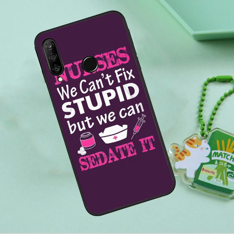 Стетоскоп Сердце Медсестра Для Huawei Nova 12i 12s 7i 8i 11i 9 10 SE Y90 Y60 Y70 Y72 Y61 Y91 P30 P40 Lite P60 Pro Чехол