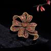 Retro Bow Rhinestone Brooch - Luxury Alloy Metal Pin for Outerwear