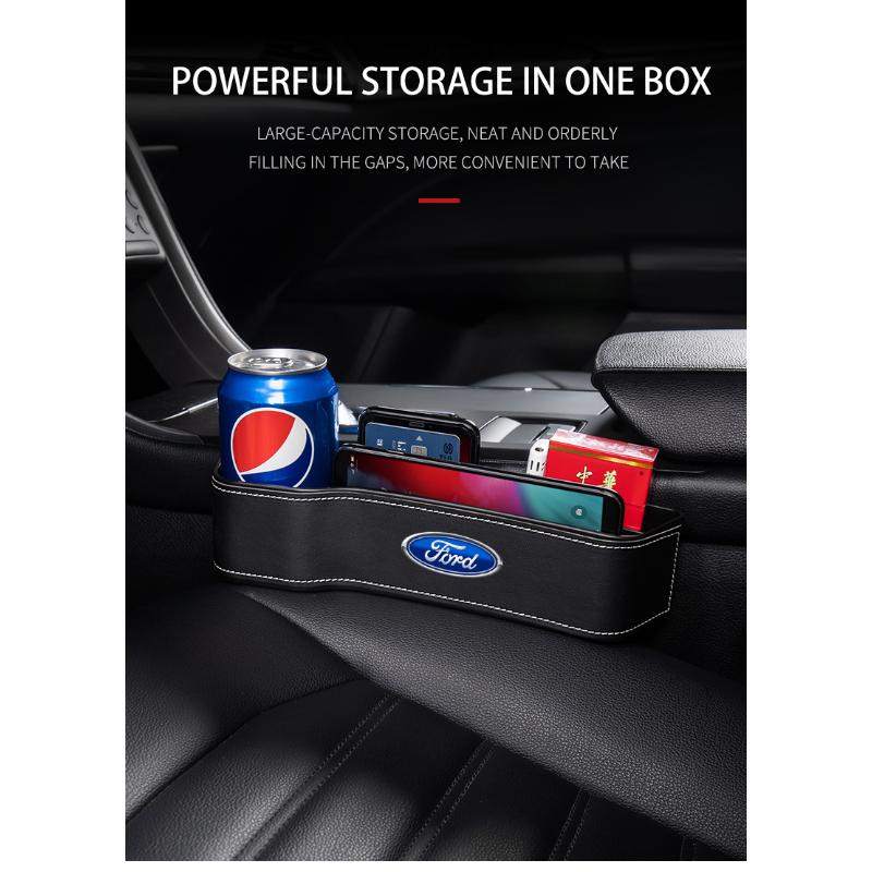 Car Seat Gap Organizer Multifunction Storage Box Cup Pocket For Ford Focus Mk2 Mk3 Fiesta Ranger Mondeo S-MAX Kuga Mustang