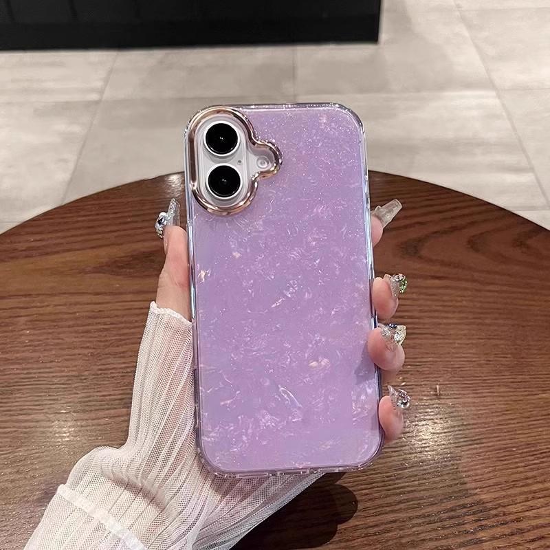 Fairy Dream Glitter Shell Pattern Applicable To IPhone16ProMax Apple 15 Mobile Phone Case Advanced Sensor Protection Case