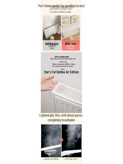 Декоративная чугунная накладка на радиатор: Полузакрытый пылезащитный чехол и защита от дыма