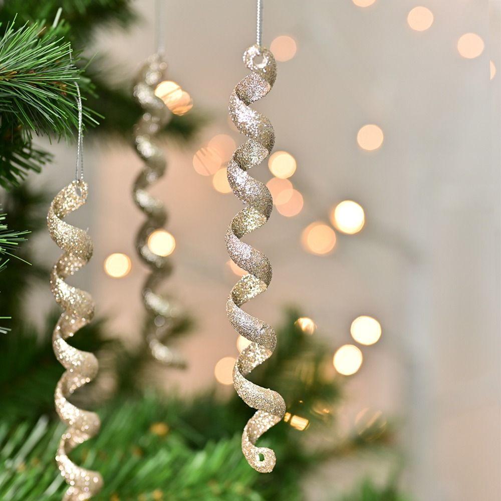 4 шт. Пластиковые рождественские снежинки, сосульки, подвески, витые, изысканные, поддельные сосульки, украшения, сделай сам, имитация ледяных полосок, подвески