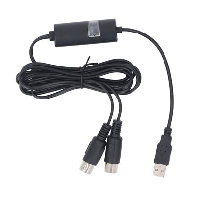 Кабель USB - MIDI 5 футов Адаптер интерфейса USB MIDI Кабель-конвертер MIDI - USB для музыкальной клавиатуры, пианино к ПК, ноутбуку