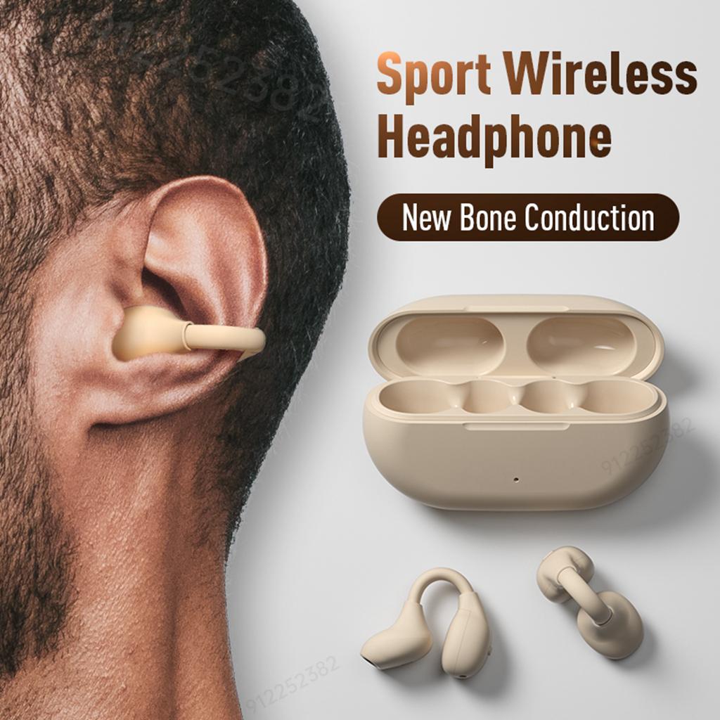 Беспроводные наушники-клипсы с костной проводимостью Fones Bluetooth 5.3 Ear Clip On Earring Sports Earphones Earbud Hooks with Mic