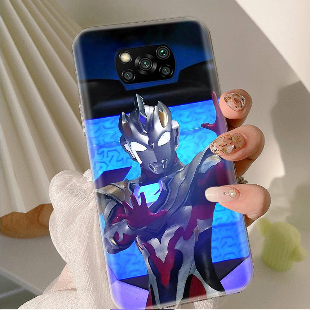 AD91 Ultraman прозрачный чехол для Samsung A04 A14 A23 A34 A54 M23 M33 M52 M53 Realme 10 9 C30S C35 C55 VIVO Y02 Y21 Y33S Y51 X80 V25 чехол