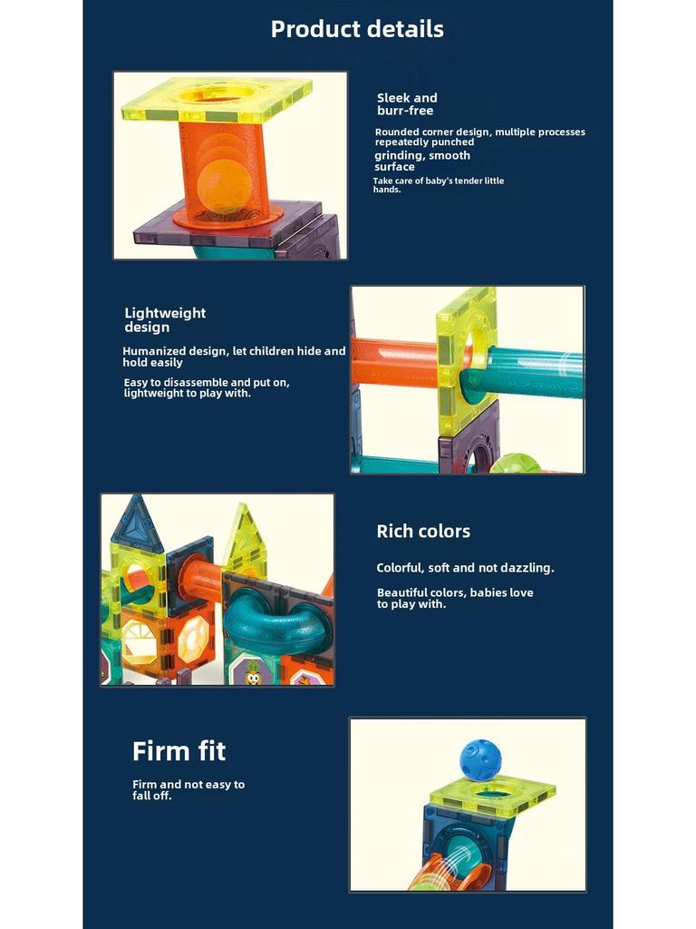 Магнитные шариковые строительные блоки Diger Pipeline: Красочный развивающий набор игрушек для детей