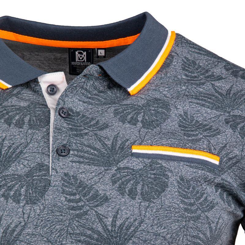 Мужская рубашка-поло с тропическим принтом BLAGGIO