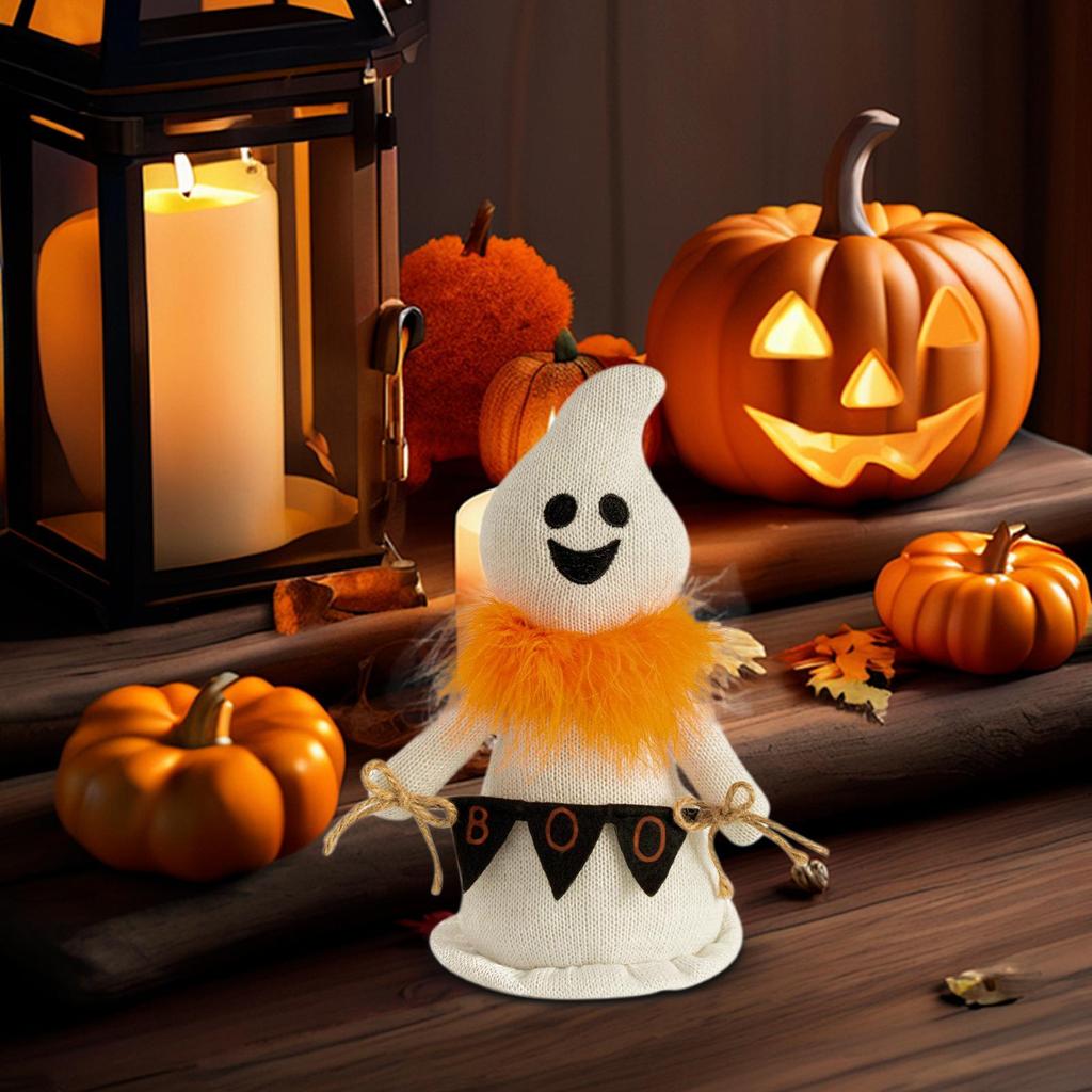Halloween Ghost Figurines Ghost Decor Soft Doll With Scarf Soft Collectible Dolls Home Decor Photo Props Halloween Decorations