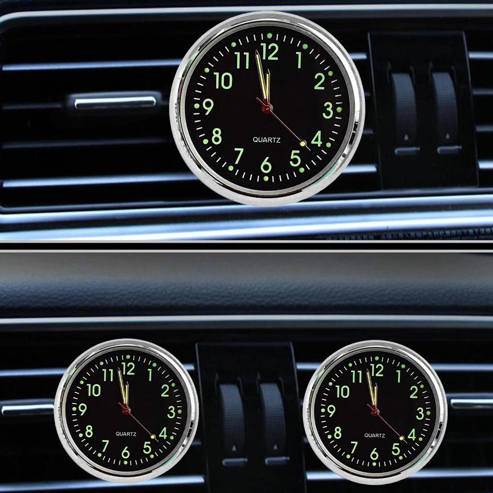 Мини-модные светящиеся автомобильные часы, автомобильные внутренние наклеиваемые цифровые часы, механические кварцевые часы, автомобильные украшения, аксессуары