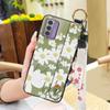 Lanyard Protective Phone Case For Nokia G42 5G Wristband Ring Kickstand Anti-dust Oil Painting Back Cover Wrist Strap