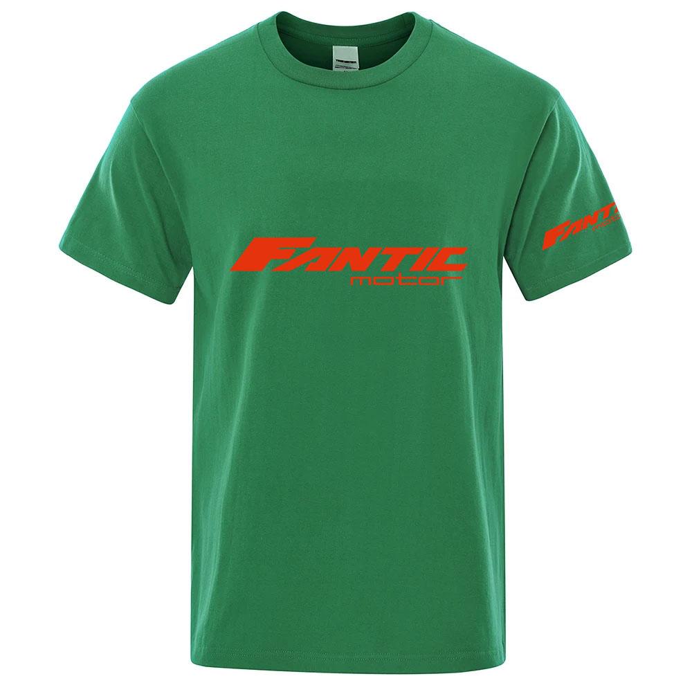 2026 Fantic Motor Printing Unisexs New Brand Solid Color Round Neck Casual Short Sleeve Tshirt Summer Breathable Tops