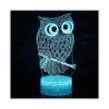 Touch Switch Table Desk Lamp Kid Fashion 3D Owl LED Night Light Bedroom Decor Xmas Gifts