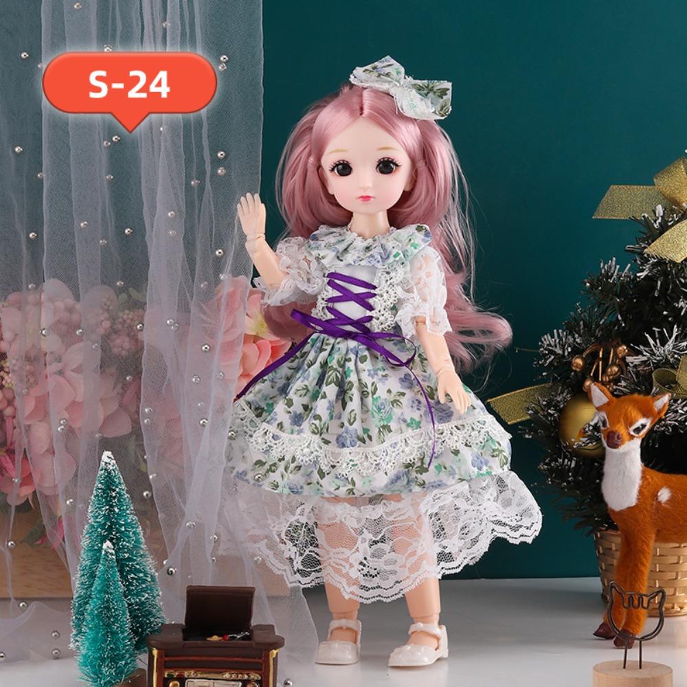 1/6 SD 30cm BJD Dolls Clothes Attractive Eyes Long Hair Dress Up Doll 23 Moveable Joints Anime Toy