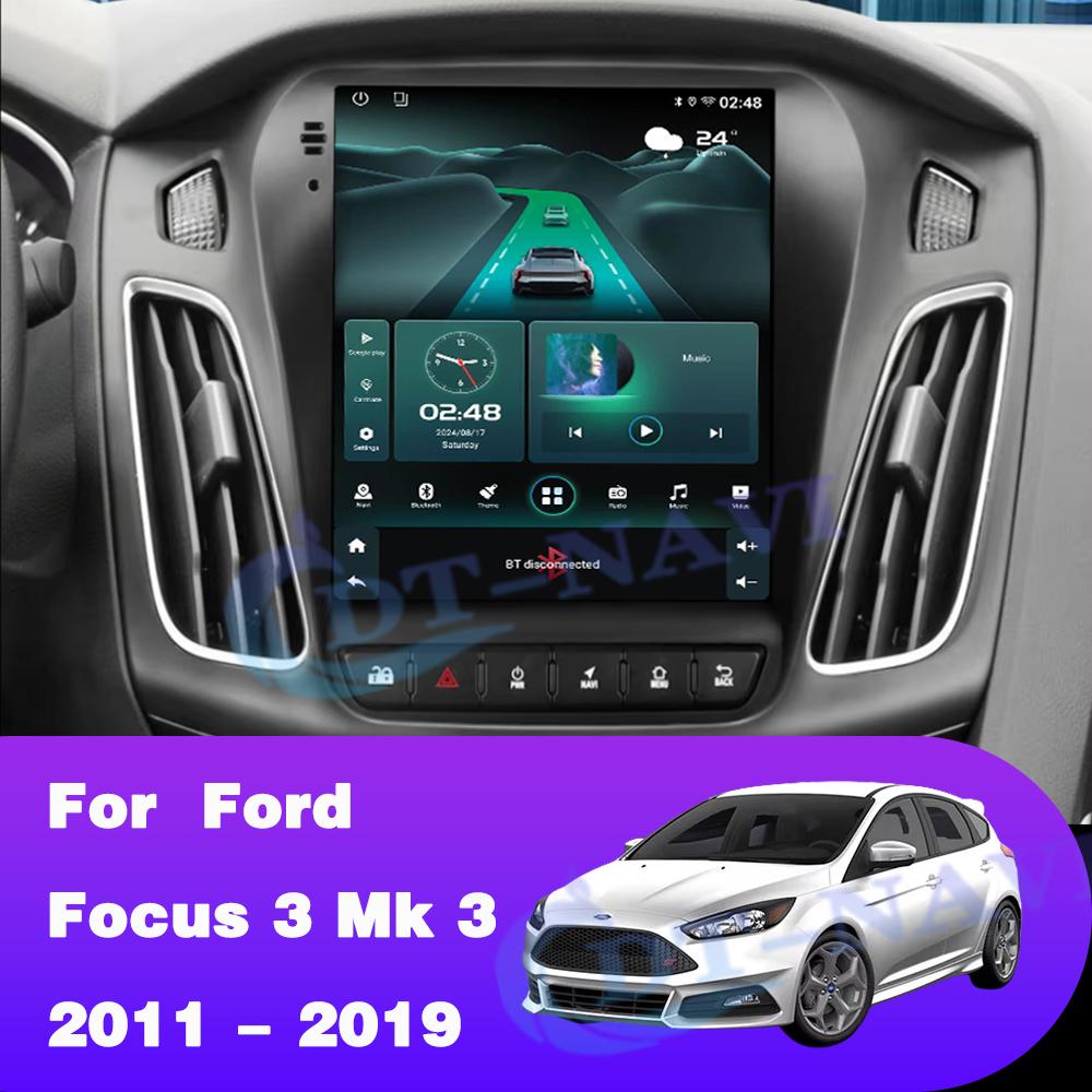 9.7 inch Android 14 Car Radio For Ford Focus 3 Mk 3 2011 2012 - 2019 Multimedia Carplay Video Player GPS navigation Stereo 2Din