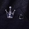 Элегантная мини-брошь в виде короны, мужская простая брошь, ретро-значок для украшения, высококлассный цветок на лацкан пиджака, булавка для воротника рубашки