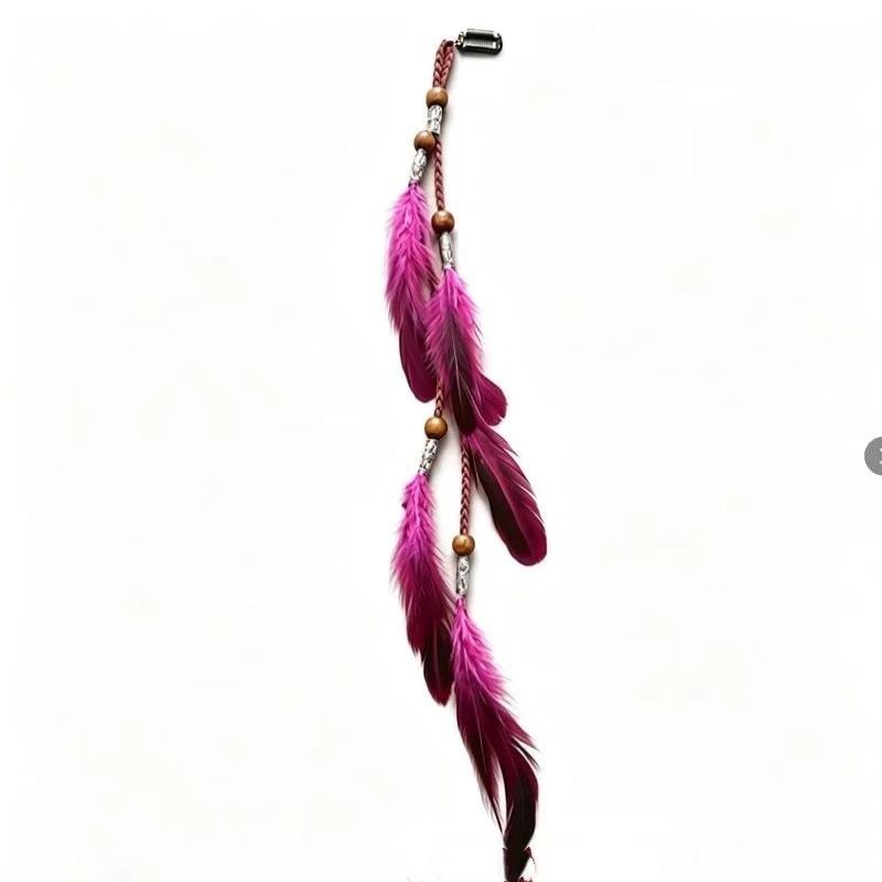 1 Pcs Vintage Ethnic Style Feather Hair Clip Seaside Vacation Bohemian Tassel Headband Headwear