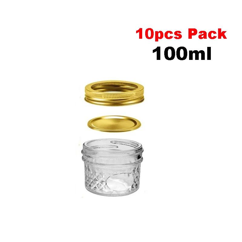 Банка Mason Jar с широким горлом 100/250/350/500/650 мл для джема, желе, меда, свадебных сувениров, еды, маленькие консервные банки с герметичными крышками