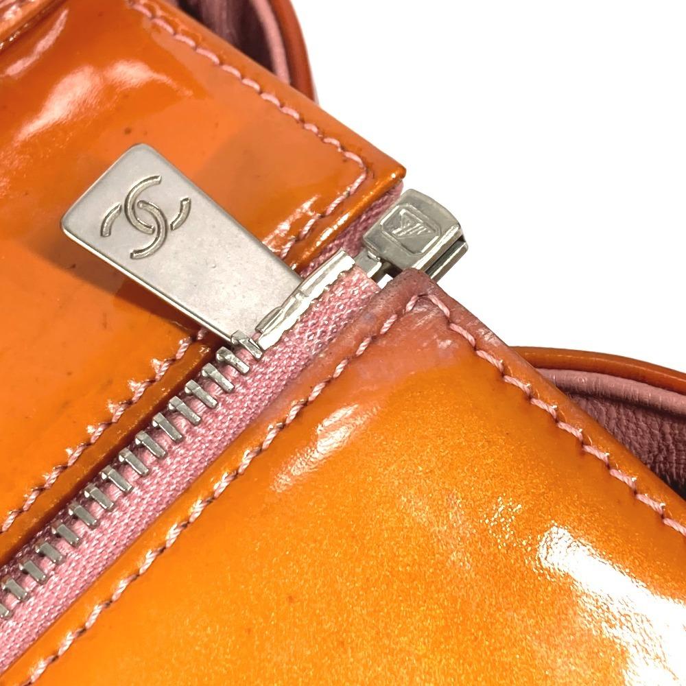CHANEL Quilted Matelasse CC logo Handbag Tote Bag Shoulder Bag enamel pink