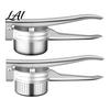 Kitchen Gadget for Mashed Potatoes Stainless Steel Potato Ricer with T-shaped Handle Handheld Manual Garlic Food Press Press Multifunctional