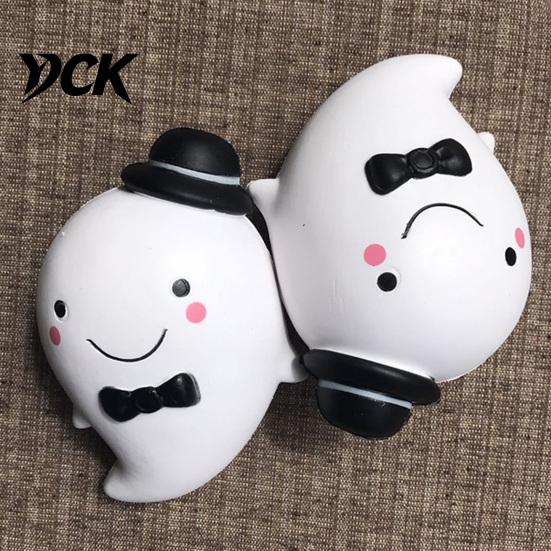 Gentleman Ghost Squeeze Toy 1/2/3Pcs Halloween Toy, Bow Stress Kids Relief Decompression Sensory Desk Party Favors Portable Anxiety