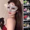 Festival Costume Party Handheld Masquerade Masks Translucent Half Face Mask Party Makeup Ball