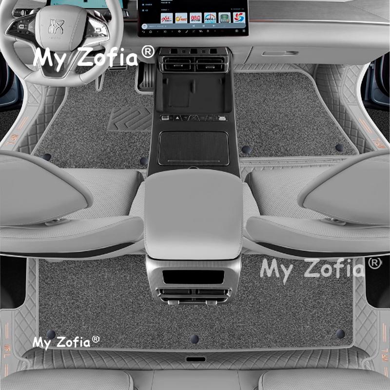 Кожаные автомобильные коврики для BYD Han L DM EV 2025 2026, индивидуальные коврики для ног, ковры, коврики для салона, полный комплект аксессуаров