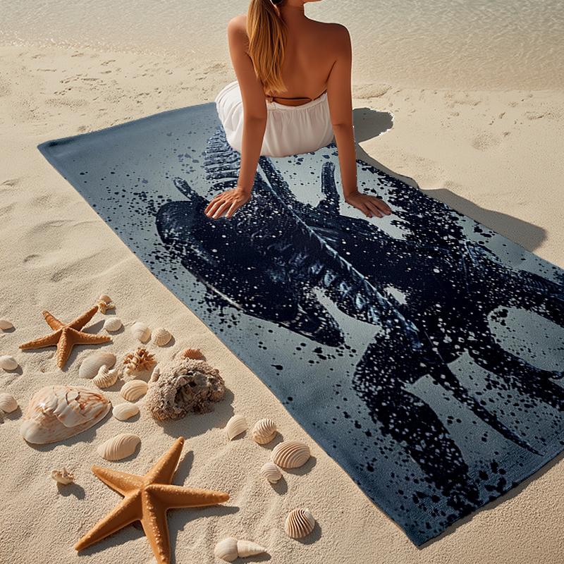 Alien horror Artwork Beach Towel, Super Soft Microfiber, Gift for Her/Him, Birthday, for Pool, Beach, Travel, Home Decor Fan gifts