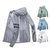 Мужская летняя солнцезащитная куртка с капюшоном и длинным рукавом на молнии, солнцезащитное пальто на 360 градусов, тонкая свободная верхняя одежда из ледяного шелка