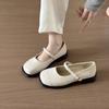 Skirt Gentle Small Leather Shoes Women's Spring and Summer New Fairy Style with French Soft Bottom Flat Bottom Mary Jane Single Shoes Silver 2025